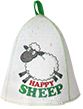 Шапка банная с принт."Овечка"Happy Sheep", войлок