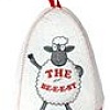Шапка банная с принт."Овечка "The Be-e-e-st" , войлок