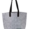 Сумка "Шоппер "ECO Friendly" с объёмным дном, фетр светло-серый, 38х32см
