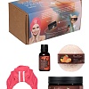 Набор подарочный в коробке "Ласковый уход" (бомбочка,скраб,масло косметическое,чалма)