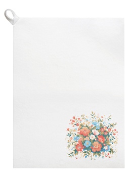 Коврик для бани и сауны с принтом "Красавица-весна", 30х40см, войлок белый синтетический