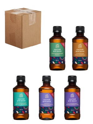 Набор, 5шт, настоев ароматических для бани, 250мл