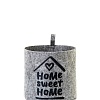 Органайзер для хранения "Кашпо "Home Sweet" Дом", светло-серый, 17х17х16см, 3л