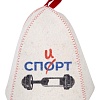 Шапка банная с принтом "Спорт-спирт", войлок 